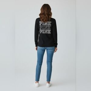 VS PINK Bling Campus Long- Sleeve Tee